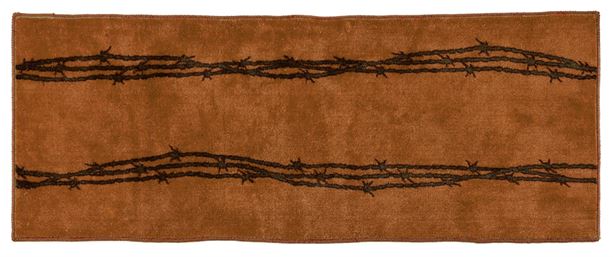 Texas Barbwire Chocolate Rug - 24" x 60"